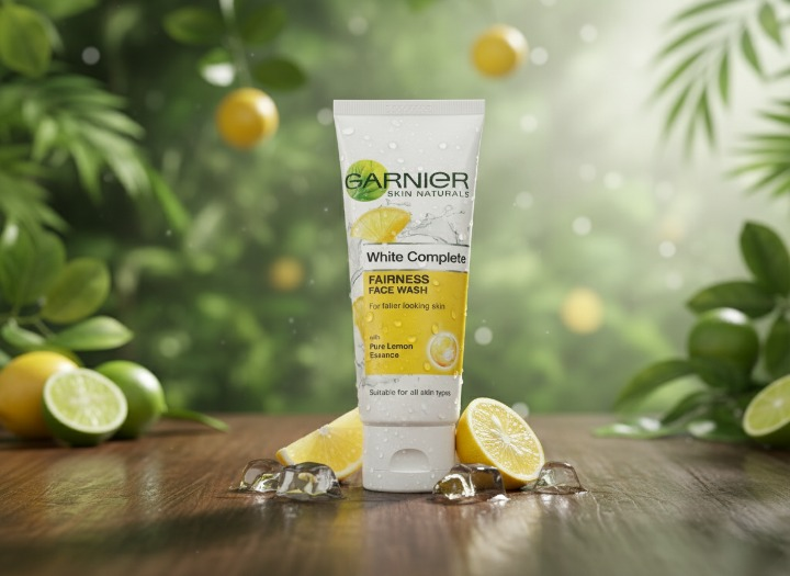 Garnier Pure Lemon Essence Face Wash �100g Brightening Daily Cleanser for Fresh, Oil-Free &amp; Radiant Skin | Gentle Liquid Formula