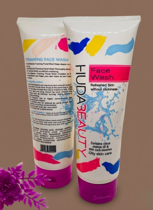 Huda Beauty Face Wash 100ml �Gentle Liquid Cleanser for Oily Skin, Deep Cleansing &amp; Refreshing Daily Skincare Formula
