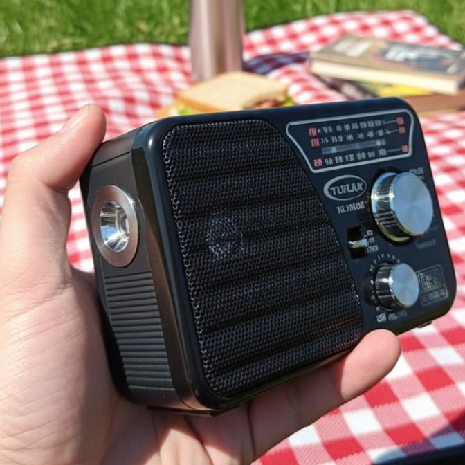 YUEGAN YG-518URT 3-Band Portable Radio with USB/TF MP3 Player, Aux Input, Flashlight &amp; Rechargeable Battery �AM/FM/SW