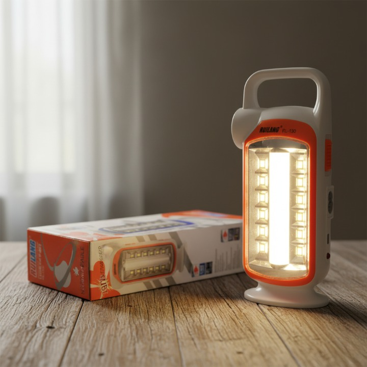 Ruilang RL-130 Rechargeable Portable LED Emergency Light �Super Bright Tube Lamp, Built-in 1200mAh Battery, 2� Hrs Runtime, Long Lifespan SMD LED