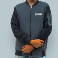 New Winter Collection Charcoal Grey ?e Creative�Printed Zipper Jacket for Men &amp; Boys �French Fleece, Premium Quality, Stylish &amp; Comfortable Winter Wear - Medium