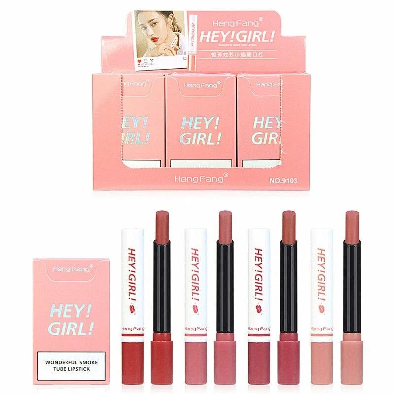 4-in-1 Trending Lipstick Set �Cigarette-Shaped Matte Lipsticks, Long-Lasting, Easy to Apply, Non-Sticky &amp; Fade-Resistant Lip Gloss for Makeup Lovers