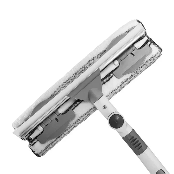 Rotatable Glass Wiper with Bendable Head �Double-Sided Squeegee for Window, Bathroom &amp; Floor Cleaning
