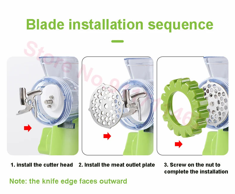 Grinder High-Quality Multifunctional Meat Mincer Vegetable Chopper Blender Home Kitchen Cooking Tools (random color)