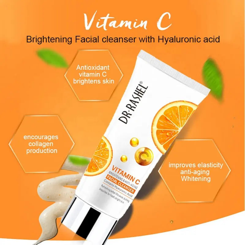 DR.RASHEL Brightening Anti Aging Deep Cleansing Vitamin C Facial Cleanser - 80ml