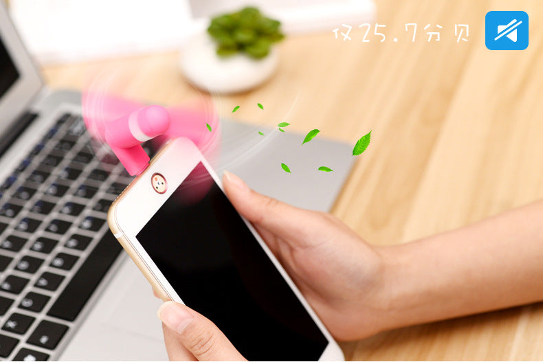 Summer Hot 2 in 1 Mini USB Fan Portable Fan for Mobile Phone Computer , Power bank Air Cooling Fan Android   (random color) - Micro USB Fan