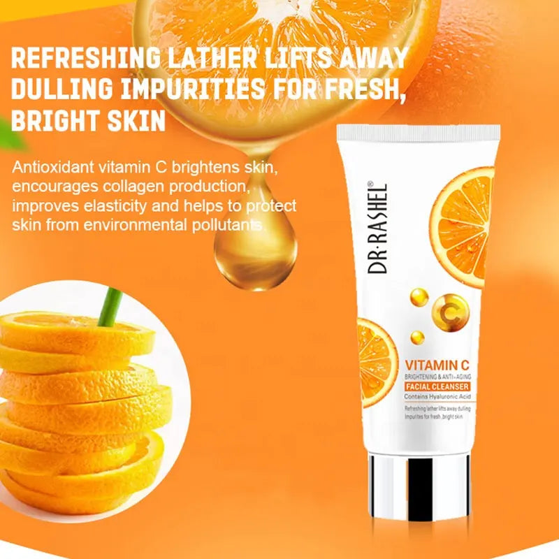 DR.RASHEL Brightening Anti Aging Deep Cleansing Vitamin C Facial Cleanser - 80ml