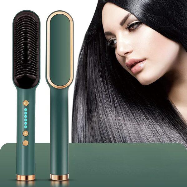 HQT-909B Hair Straightener Ceramic Heated Hair Brush – photo 3