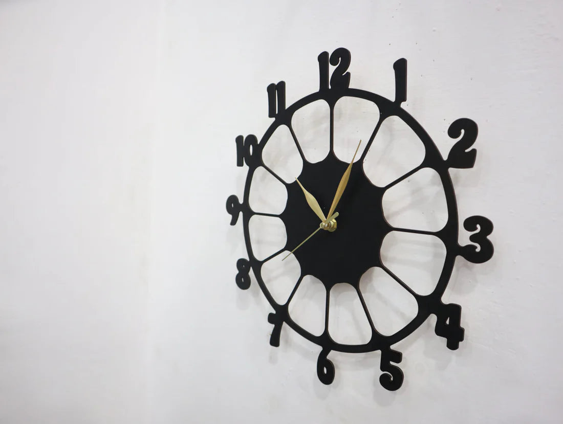 Retro Design 3D Wooden wall clock for Living Room Retro Decor Wall Clock