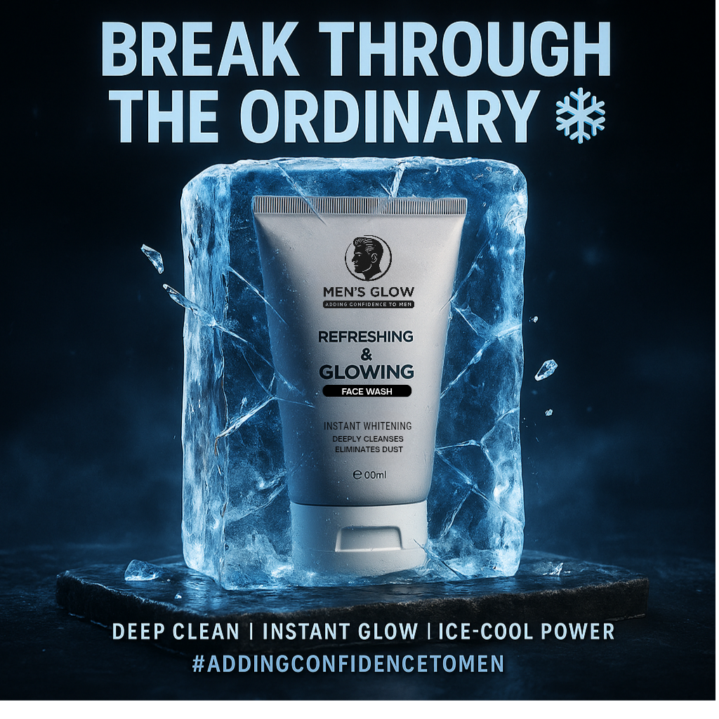 Men's Glow Facewash Bundle �Facewash + Whitening Cream Combo Set