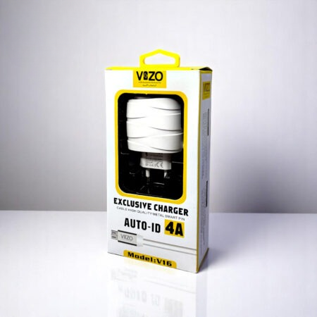 V16-Micro USB �4A Smart Fast Charger (3 USB Ports + Built-in Cable) | Vizo V16 Micro USB Charger - Android Phone Charger - Mobile Phone Charger
