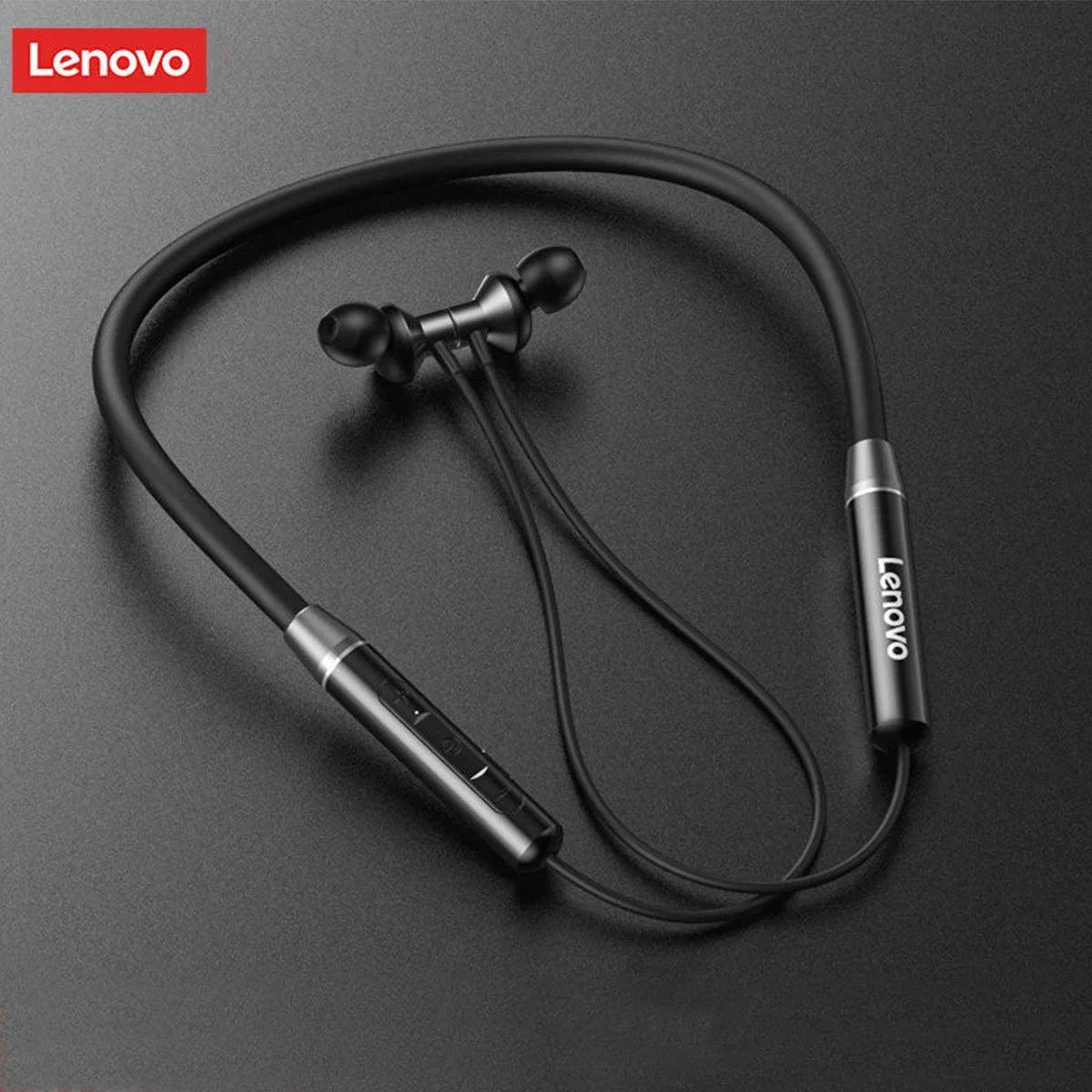 Lenovo He05 Neckband Headphone - Black (Original)