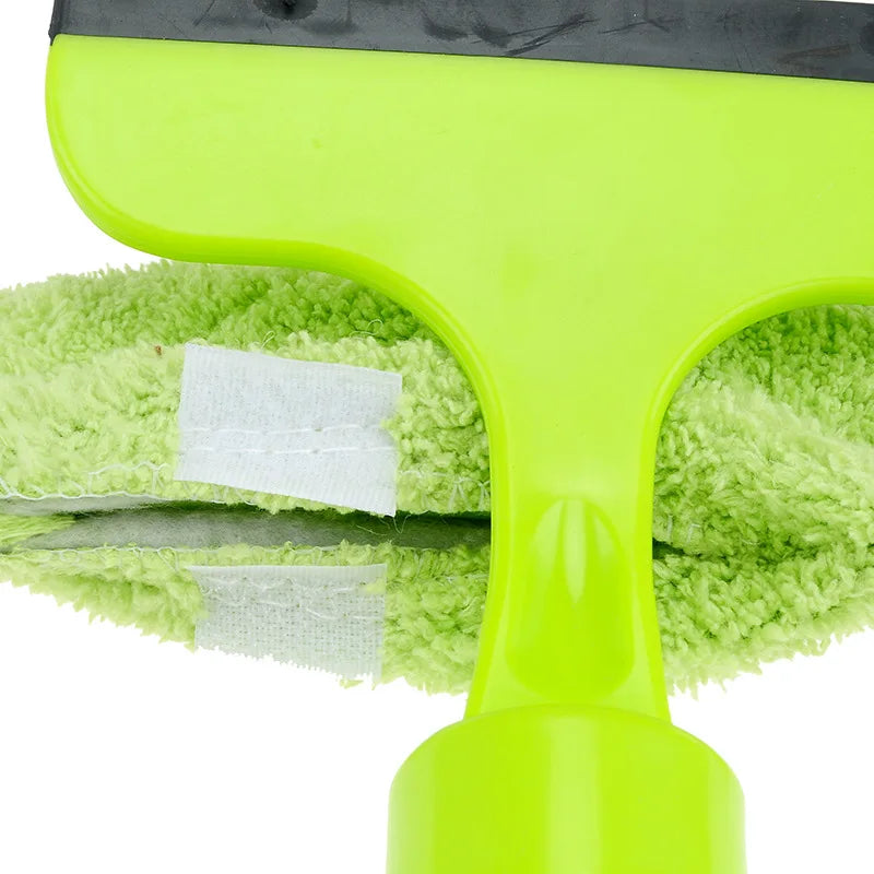 3 in 1 Fiber Wiper Sprayer  Wash, Wipe and Soak | Window Squeegee Kit, Cleaning Tool with Detachable Microfiber Cloth Rubber Scraper &amp; Sprayer, Portable Window Cleaner Combo for Car, (Random color)