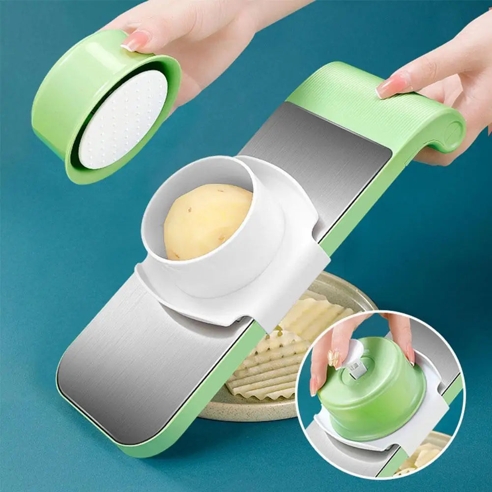 Multifunctional Vegetable Cutter Grater For Vegetables Slicers - Shredders Peeler Carrot Fruit Vegetable Cutting Kitchen Tool ( Random Colors)