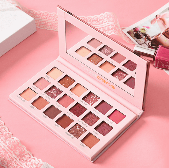 18 Shade Pearlescent Shimmer - Matte Waterproof NUDE Eyeshadow Palette