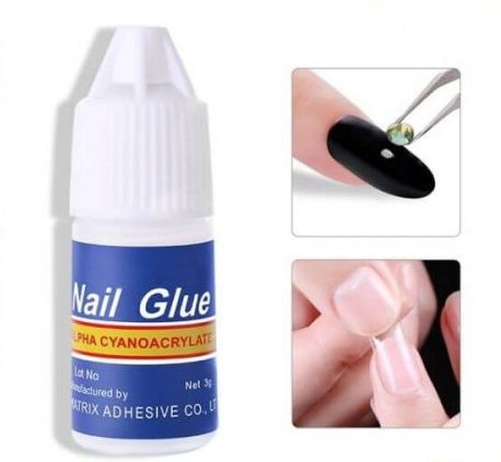 Pack of 5 �Strong Nail Glue for Nail Art, Decorations &amp; Artificial Nails �Quick-Drying Adhesive for Press-Ons, Nail Tips, Rhinestones &amp; DIY Manicure