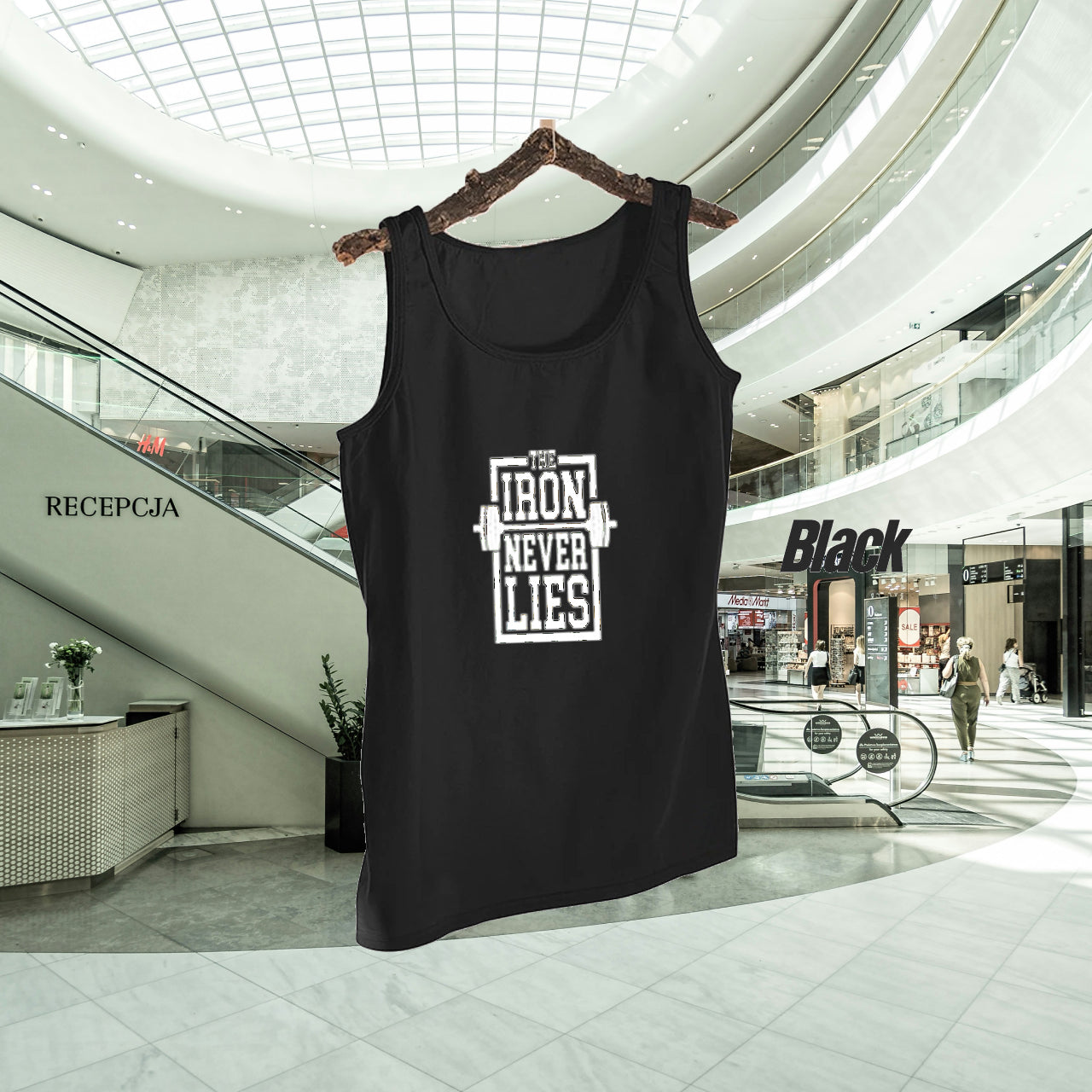 The Iron Never Lies Design Tank top for Men Workout Tank top gym shirts for men | Sleeve-Less Shirt - M