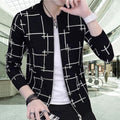 Fashionable &amp; Premium Quality - Stay Stylish with a Black Lining Printed Zipper Jacket, Featuring Trendy Design and Wash and Wear - L