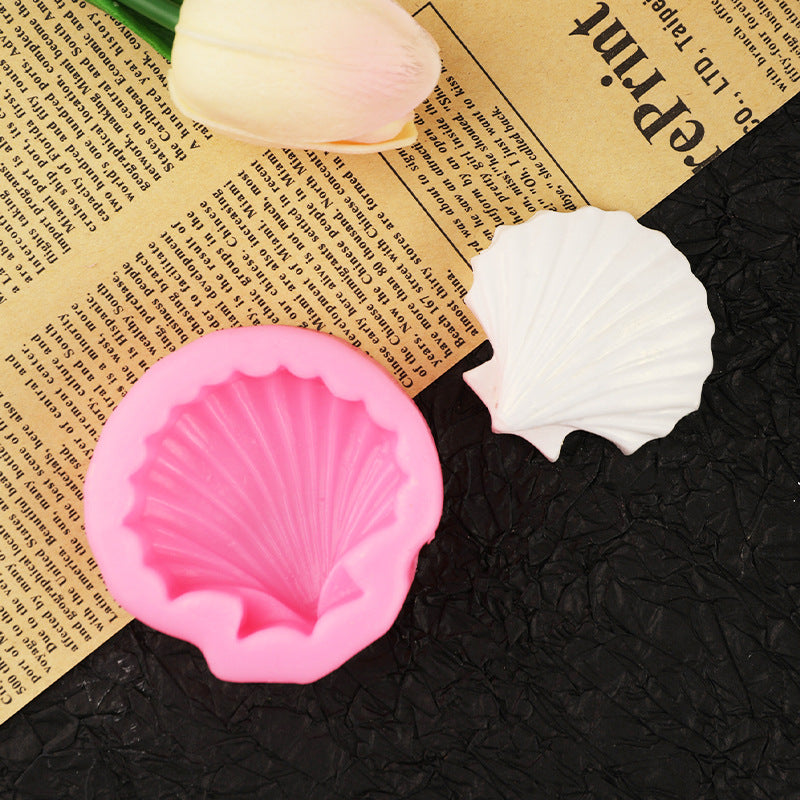 Sea Shell Mold Pink White Liquid Silicone 3D Design