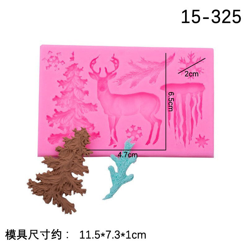 Silicone Christmas Tree Molds Pink 2-Pack