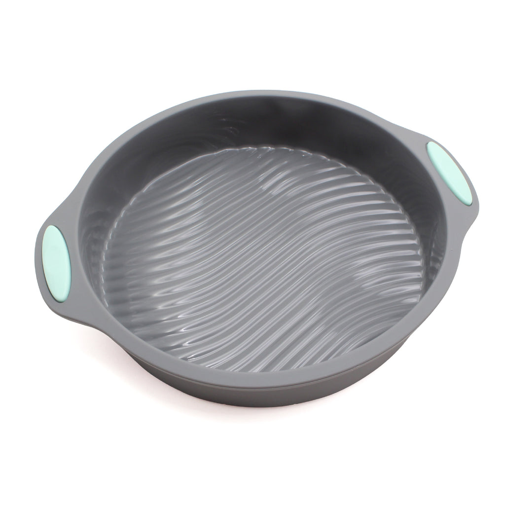 9 Inch Silicone Cake Mold with Green Handles