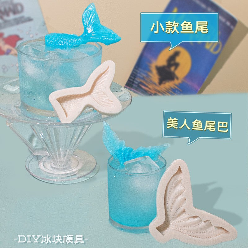 Mermaid Tail Ice Mold for Carbonated Drinks