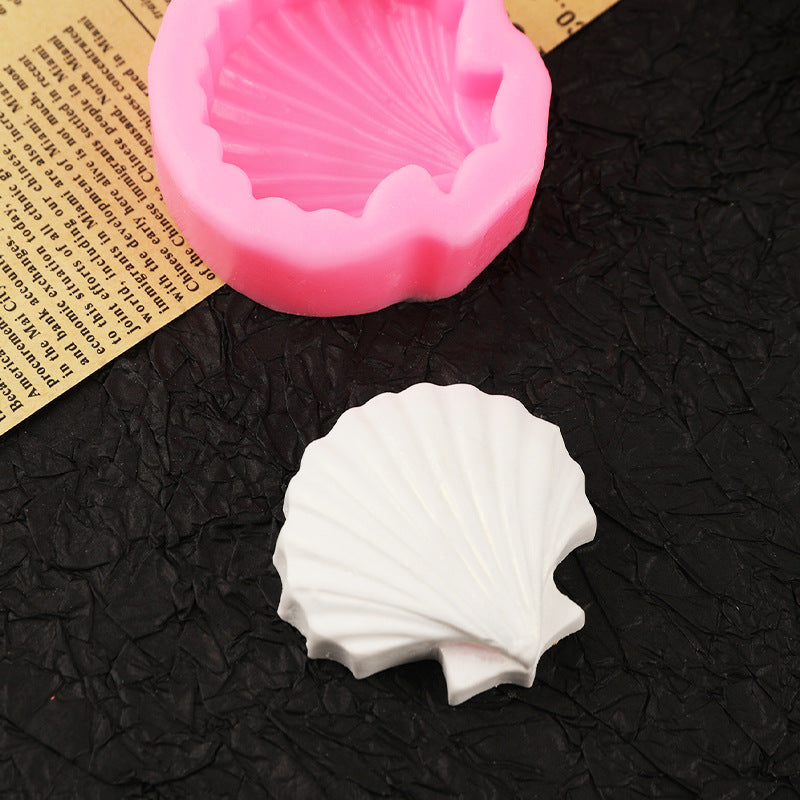Sea Shell Mold Pink White Liquid Silicone 3D Design