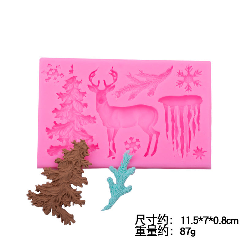 Silicone Christmas Tree Molds Pink 2-Pack