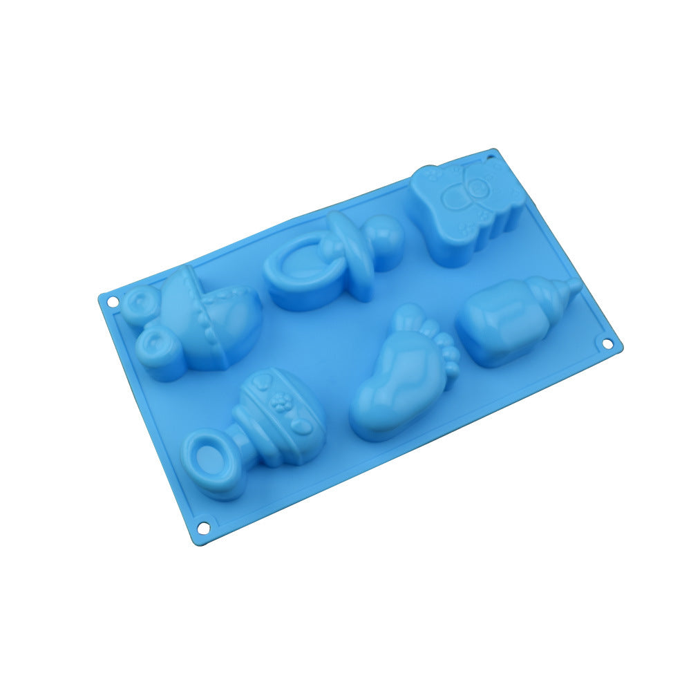 Silicone Molds for Cake, Soap & Rice Balls - Blue & Pink