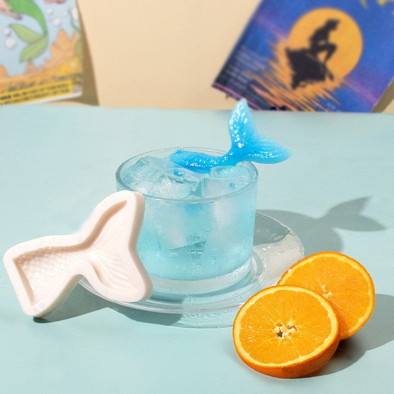 Mermaid Tail Ice Mold for Drinks & Desserts