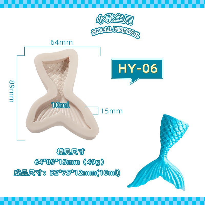 Mermaid Tail Ice Mold for Drinks & Desserts