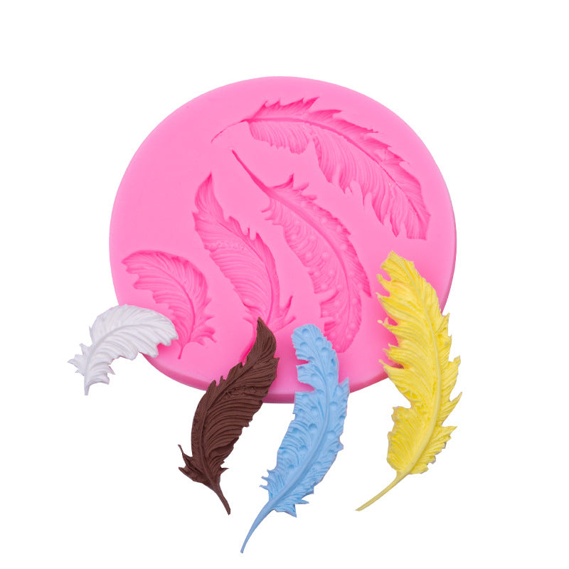 Feather Shaped Silicone Mold for Cakes & Chocolates
