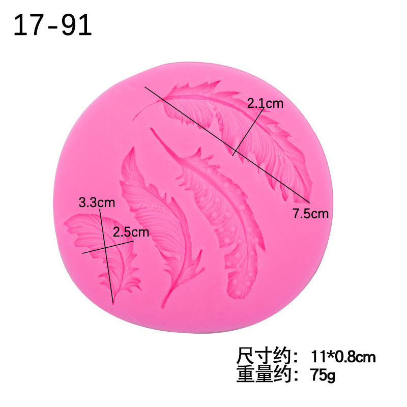Feather Shaped Silicone Mold for Cakes & Chocolates