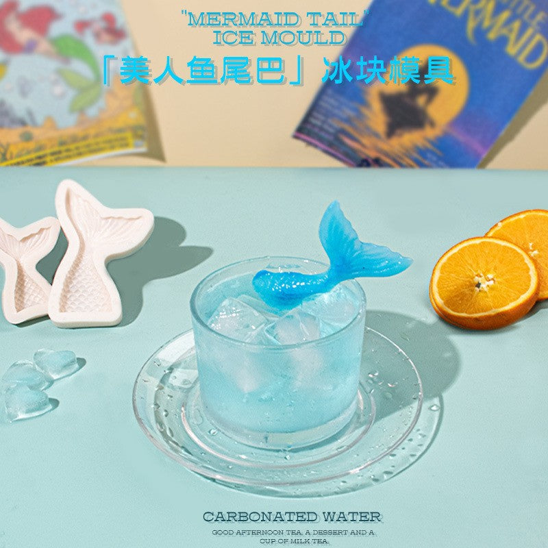 Mermaid Tail Ice Mold for Drinks & Desserts