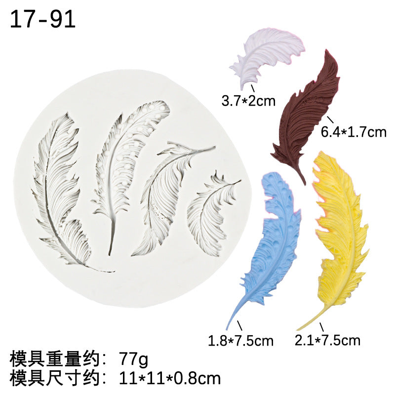 Feather Shaped Silicone Mold for Cakes & Chocolates