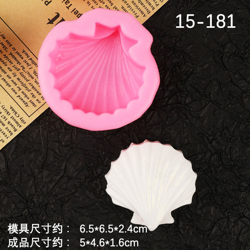 Sea Shell Mold Pink White Liquid Silicone 3D Design