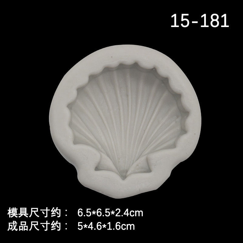 Sea Shell Mold Pink White Liquid Silicone 3D Design