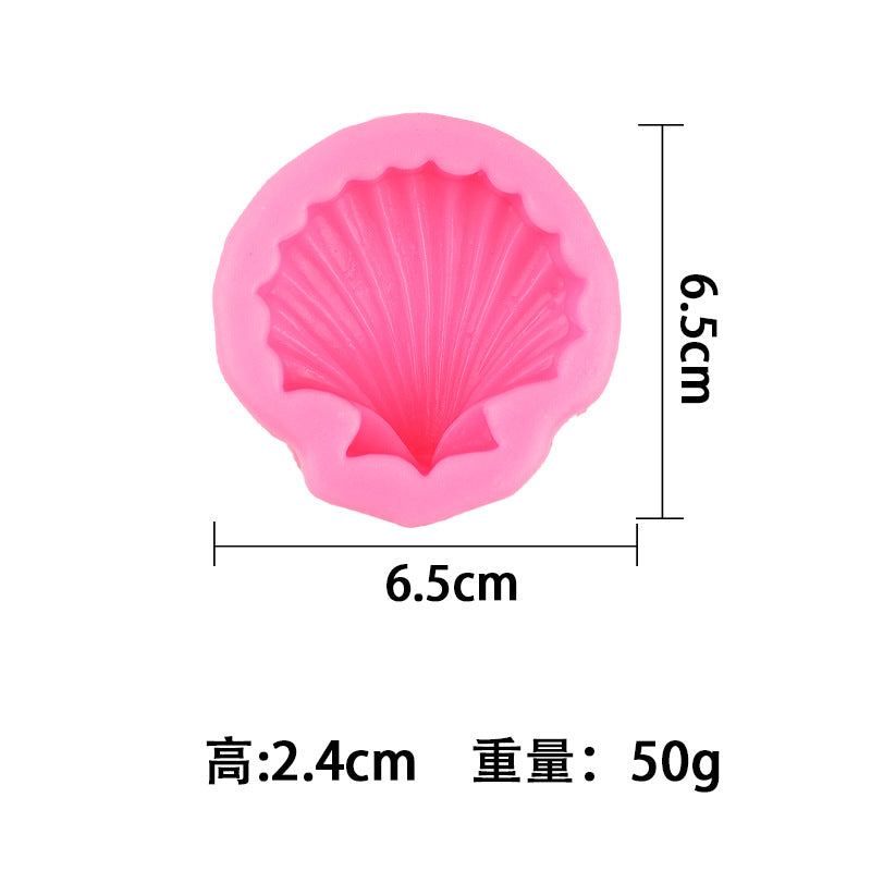 Sea Shell Mold Pink White Liquid Silicone 3D Design