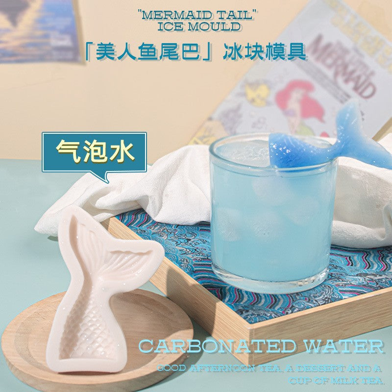 Mermaid Tail Ice Mold for Carbonated Drinks