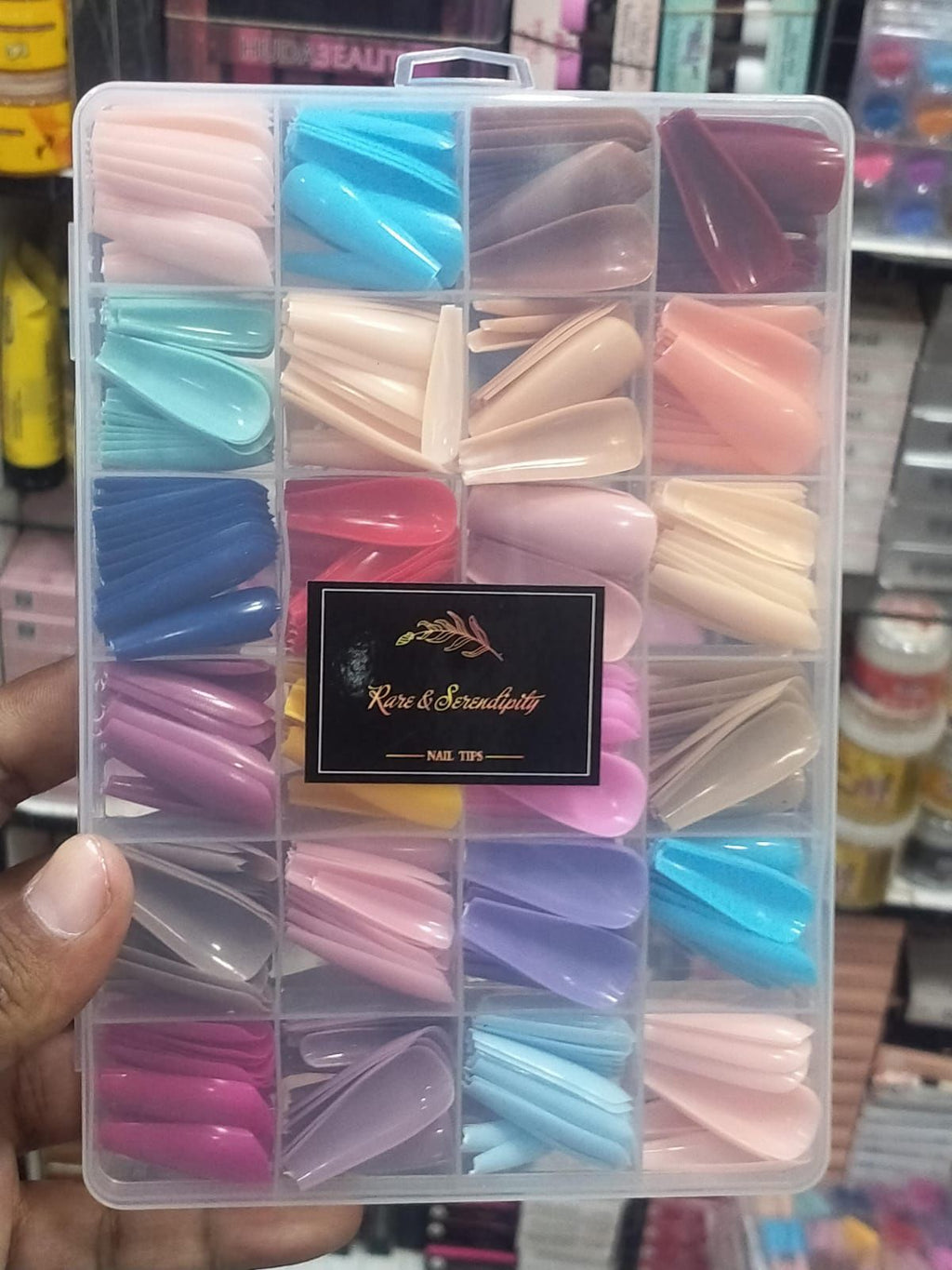 Rare &amp; Serendipity NAIL TIPS [576 pieces] in each Box | With Glue