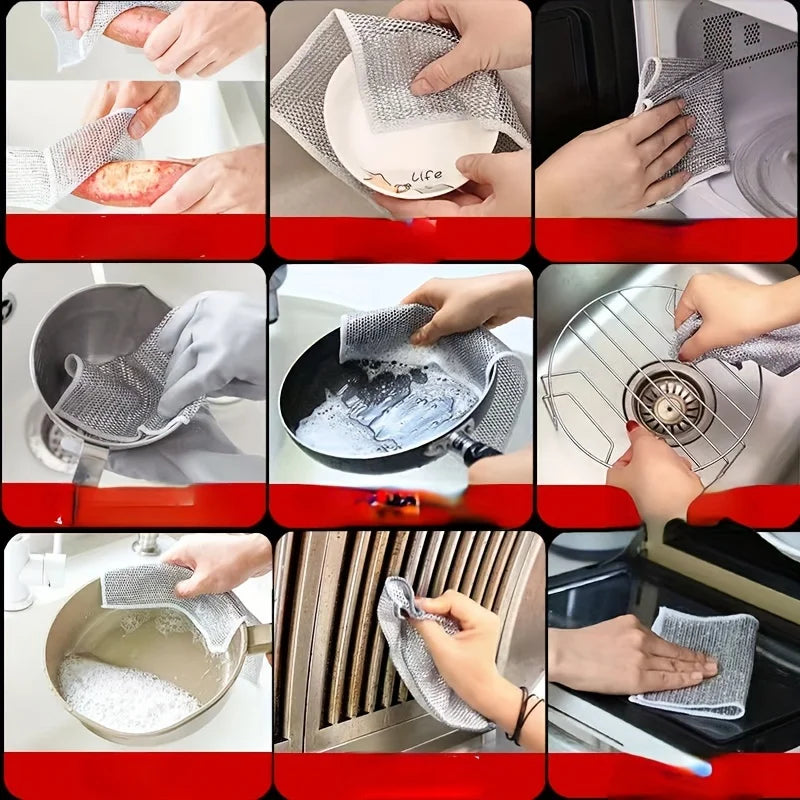 Combo Pack 2 In 1 Dumpling Maker + Dishwashing Rug | Best Samosa Maker &amp; Metal Wire Dish Washing Rugs For Kitchen (random Color)