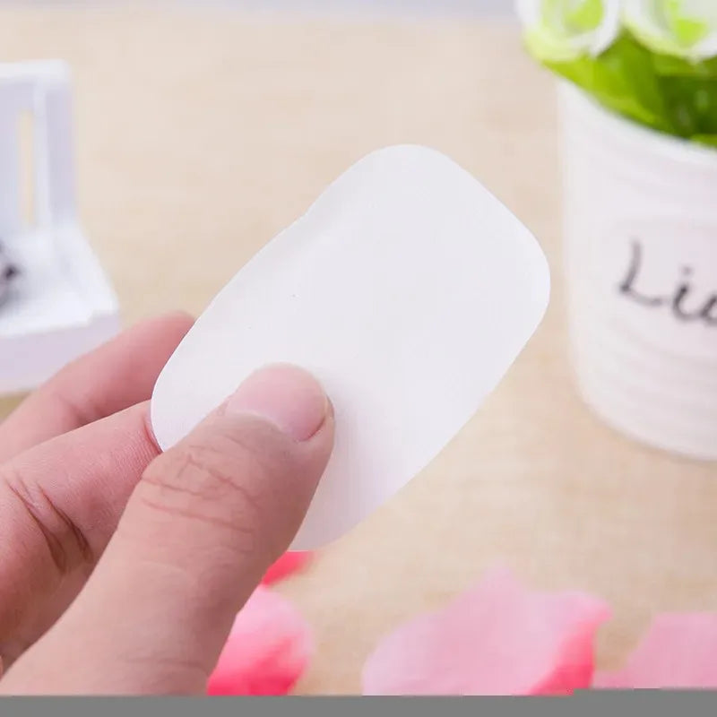 Travel Soap Outdoor Portable Mini Paper Soap Paper Washing Hand Bath (Random Color)