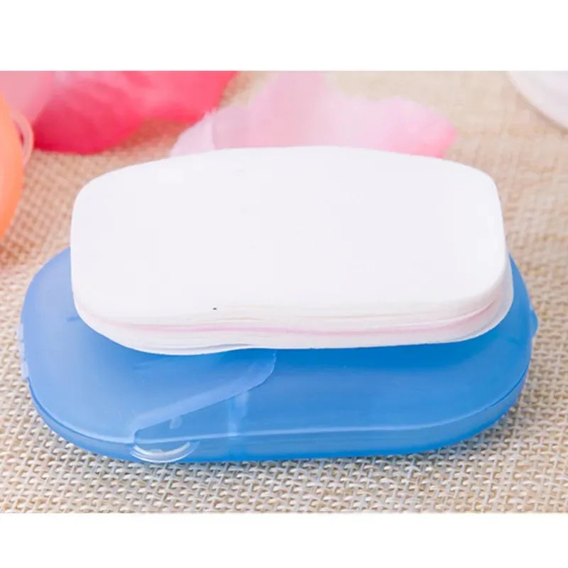 Travel Soap Outdoor Portable Mini Paper Soap Paper Washing Hand Bath (Random Color)