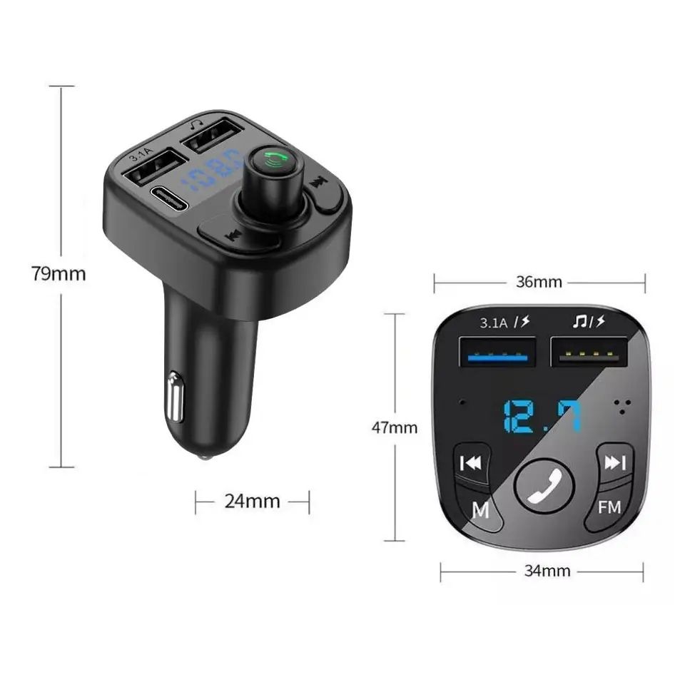 C1 - Car Mp3 Player | Car Wireless FM Transmitter | Car Mp3 Modulator | Car Accessories?( Random Color )