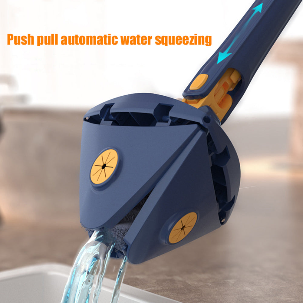 New Extended Triangle Mop 360 Twist Squeeze Wringing X-type Window Glass Toilet Bathrrom Floor Household Cleaning Ceiling Dusting �Each
