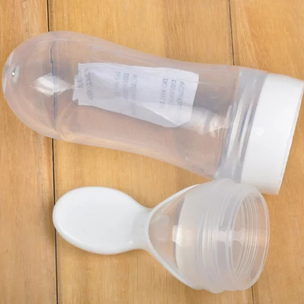 Silicone Bottle Feeding Baby Spoon Feeder - Best Quality Spoon Feeder - Random Color