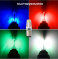 Pack of 2 �Headlight &amp; Backlight Bulb | Yellow/White Beam + Red/Blue Flasher | Universal for All Bikes