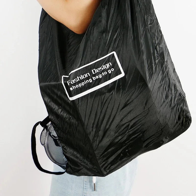 Eco-friendly Roll Up Reusable Polyester Foldable Grocery Bag Shopping Bag  (random color)