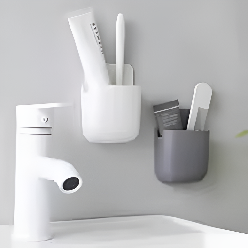 1 Pcs?U Shape Wall Mounted Mobile And Remote Holder |?Wall Mounted Storage Case for Remote, Toothbrush, Mobile Phone Plug Holder | Multifunctional Storage Holder (random color)