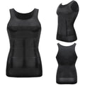 Slim n Fit Body Shaper Vest Shirt - Tank Top Sleeveless Shapewear For Men - Black (XL)